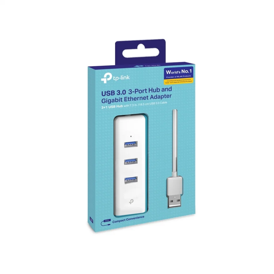 TP-Link UE330 USB 3.0 3-Port Hub ve Gigabit Ethernet Adaptör USB Adaptör