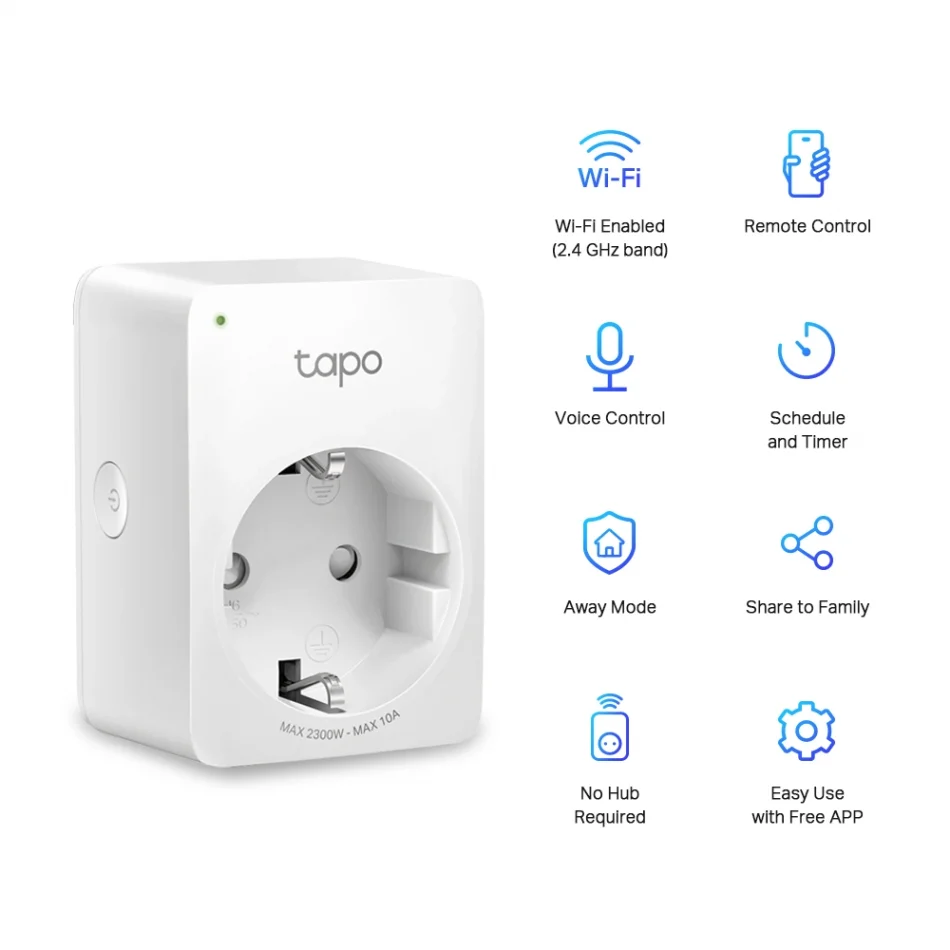 TP-Link Tapo P100 Mini Smart Wi-Fi Socket İkili Paket Akıllı Priz