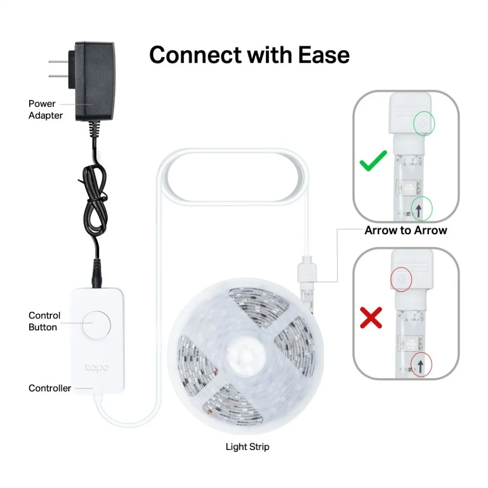 TP-Link Tapo L920-5 Smart Wi-Fi Çok Renkli 5 Metre LED Şerit