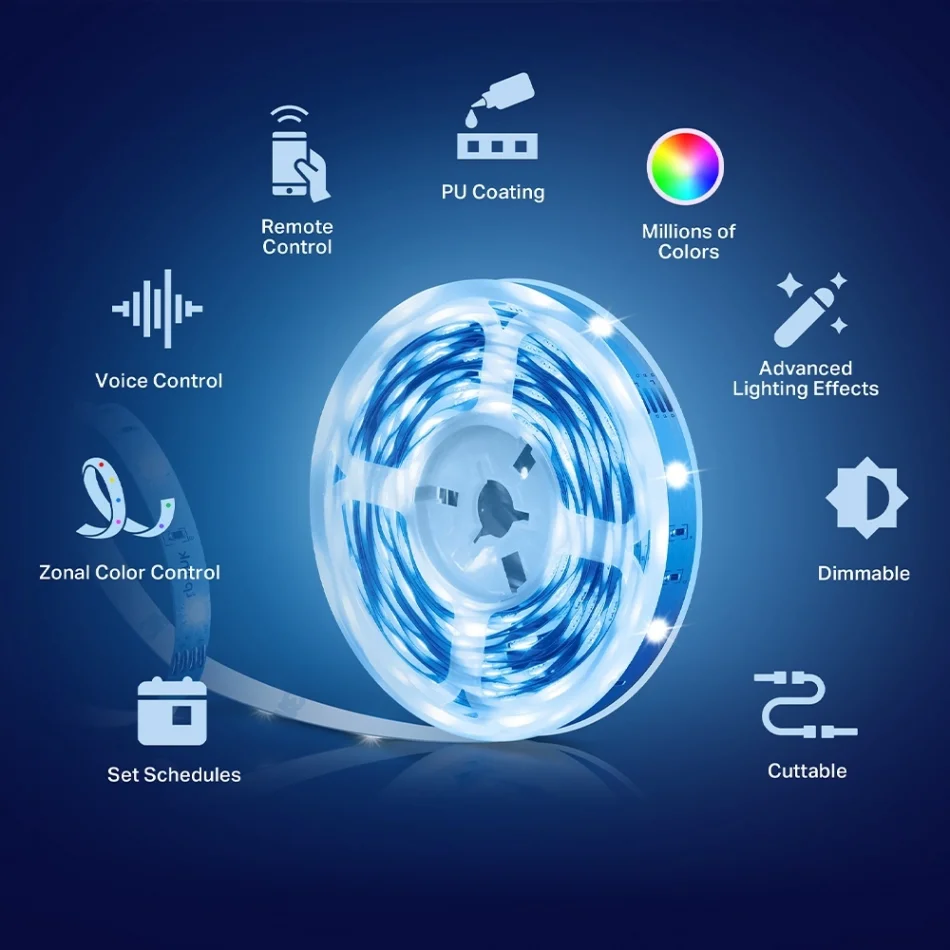 TP-Link Tapo L920-5 Smart Wi-Fi Çok Renkli 5 Metre LED Şerit