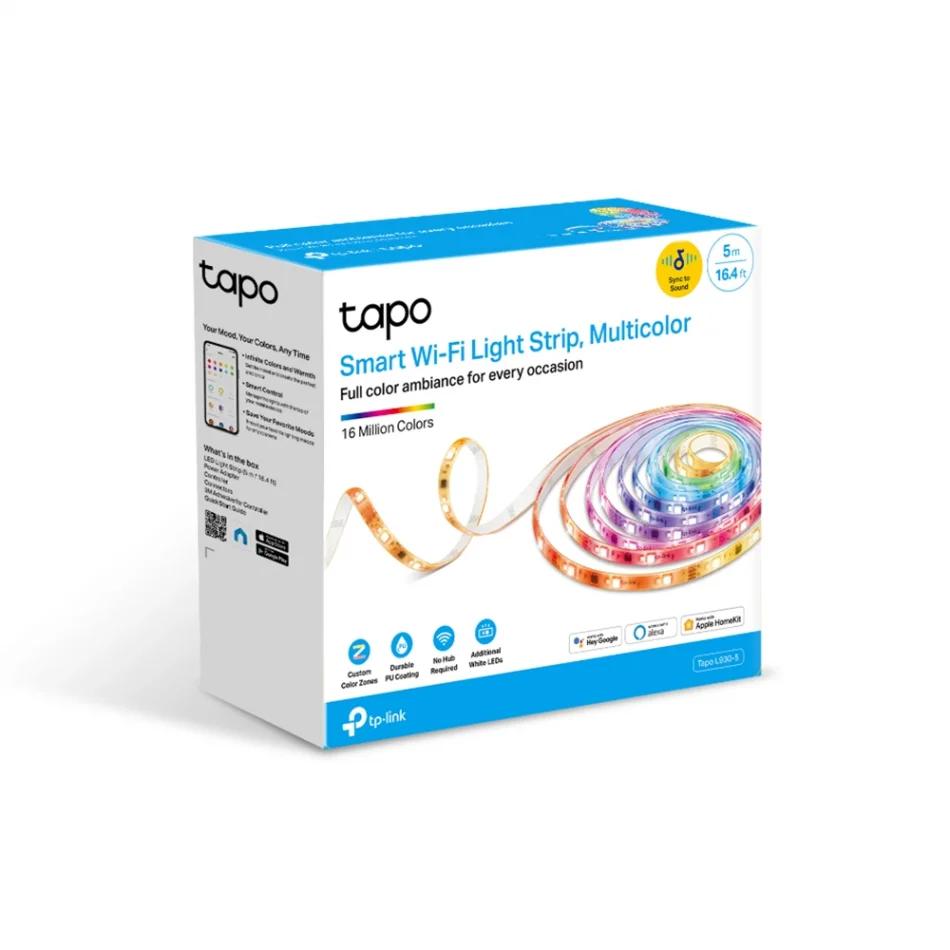 TP-Link Tapo L930-5 Smart Wi-Fi Çok Renkli 5 Metre LED Şerit