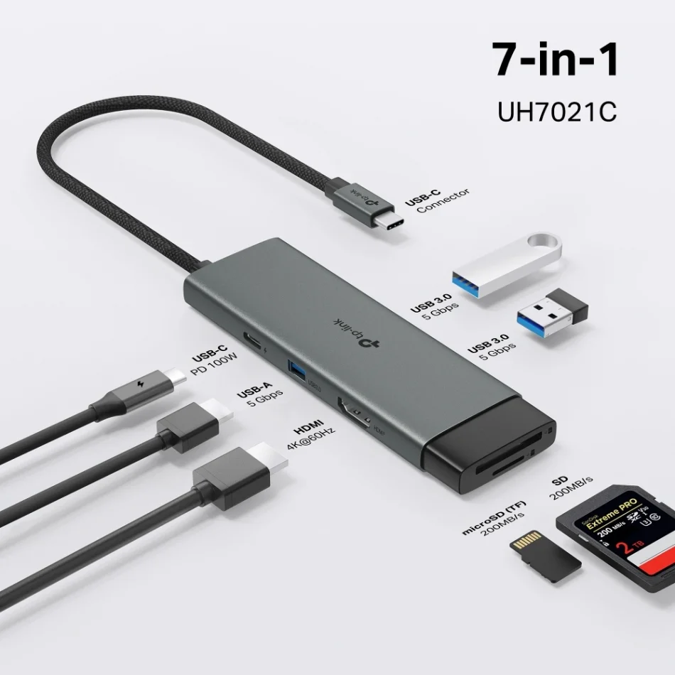 TP-Link UH7021C USB Type-C 7si 1 Arada Hub