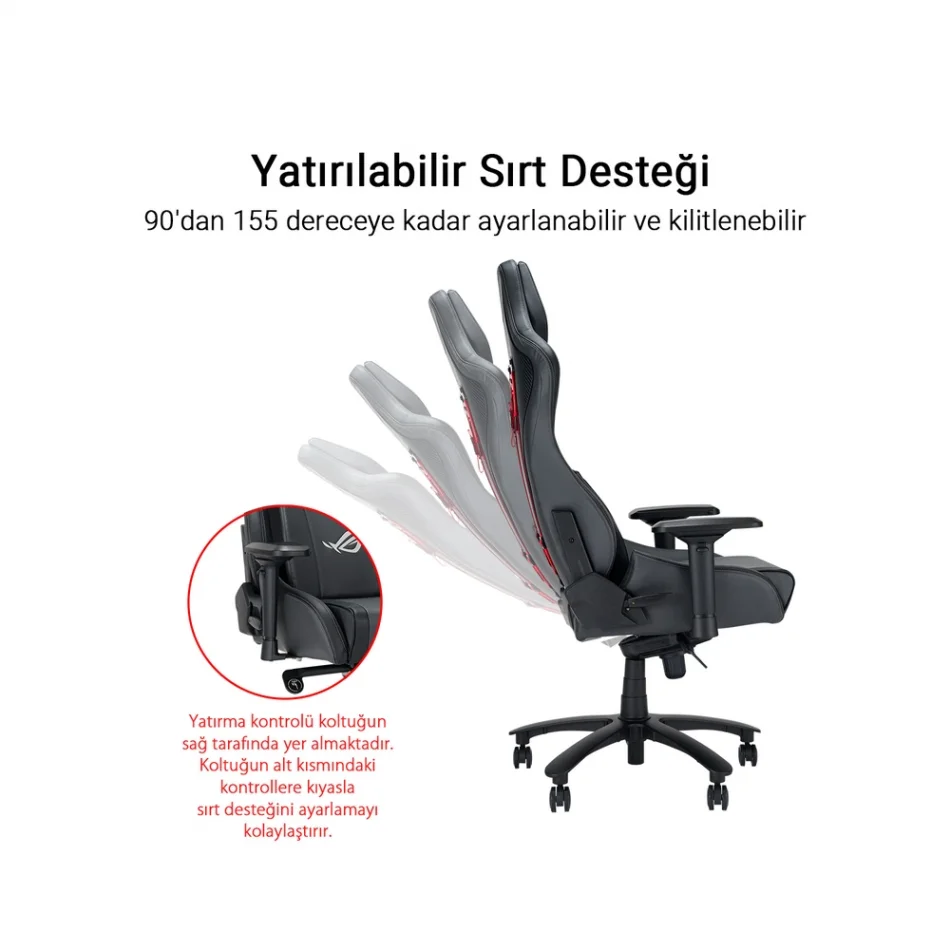 ASUS ROG Chariot X Core SL301CW Gri Oyuncu Koltuğu