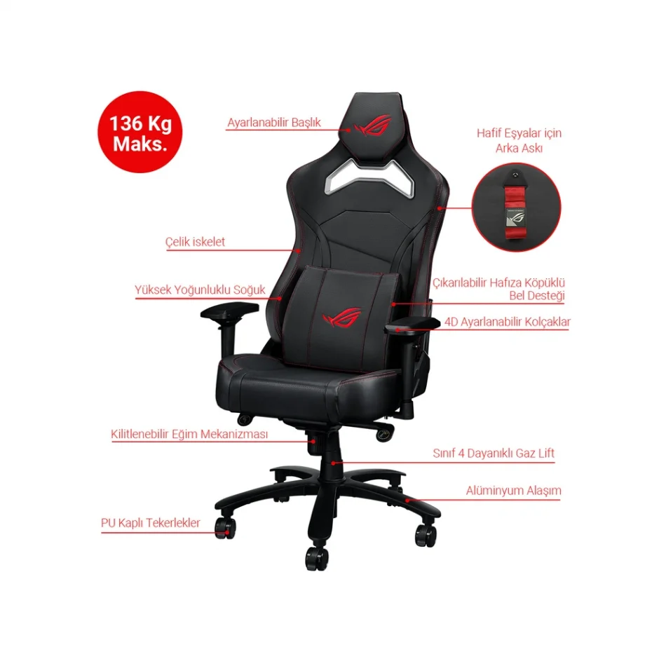 ASUS ROG Chariot X Core SL301CW Siyah Oyuncu Koltuğu