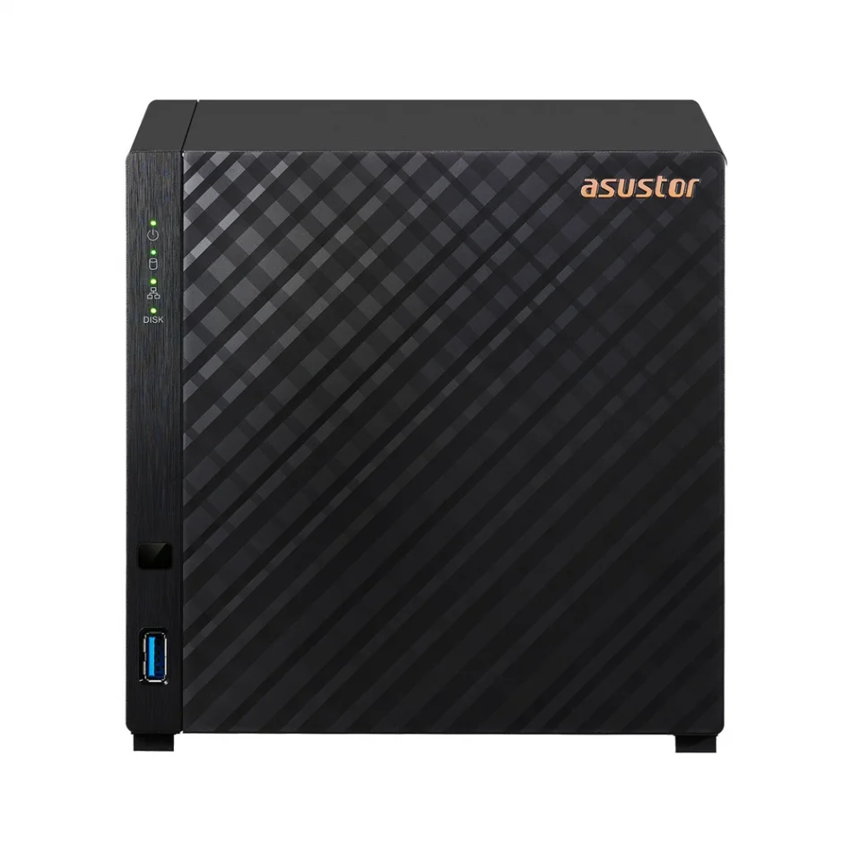 ASUSTOR DRIVESTOR 4 Gen2 AS1204T Realtek RTD1619B CPU 1 GB DDR4 RAM 4 Sürücü Yuvalı NAS Depolama Ünitesi
