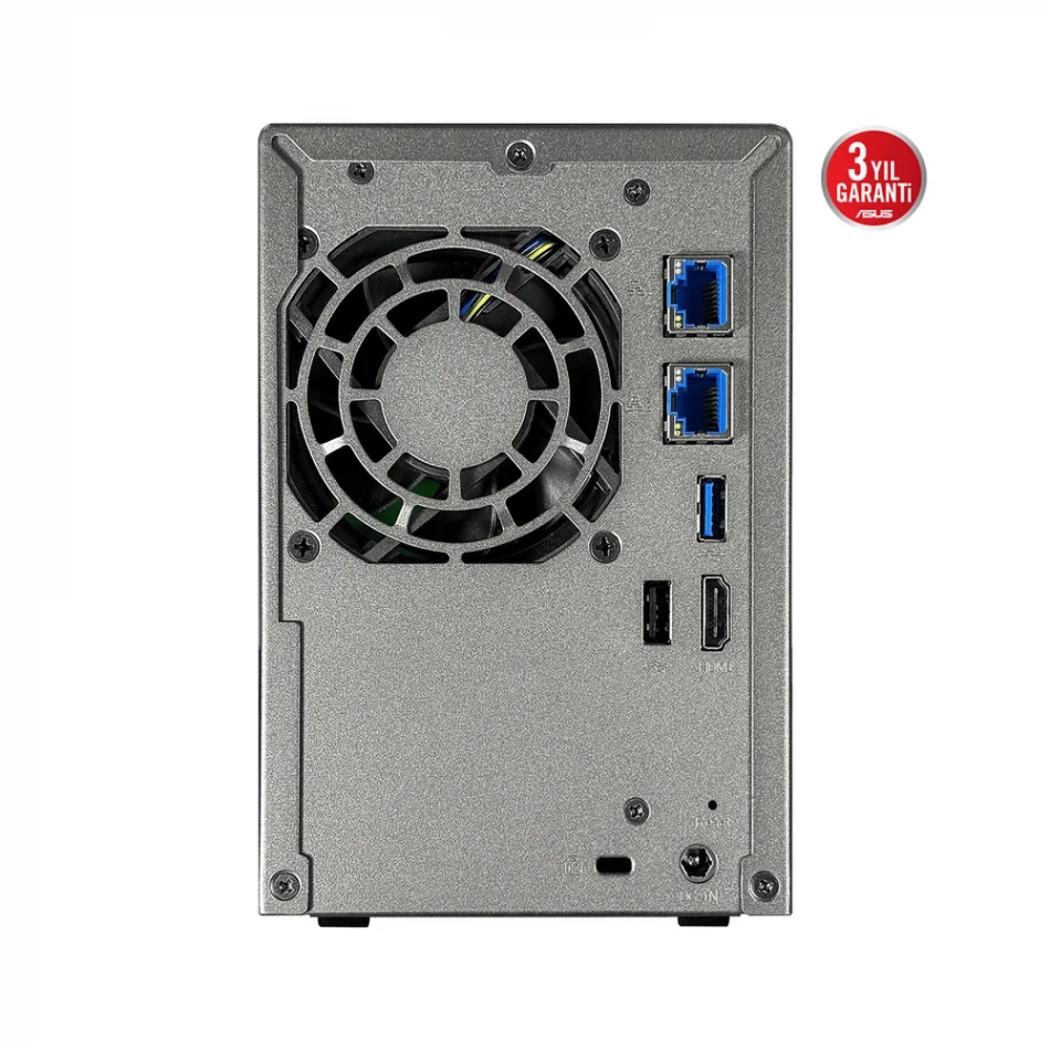 ASUSTOR Lockerstor 2 Gen2+ AS6702T-V2 Intel Celeron N5105 CPU 4 GB DDR4 RAM 2 Sürücü Yuvalı NAS Depolama Ünitesi