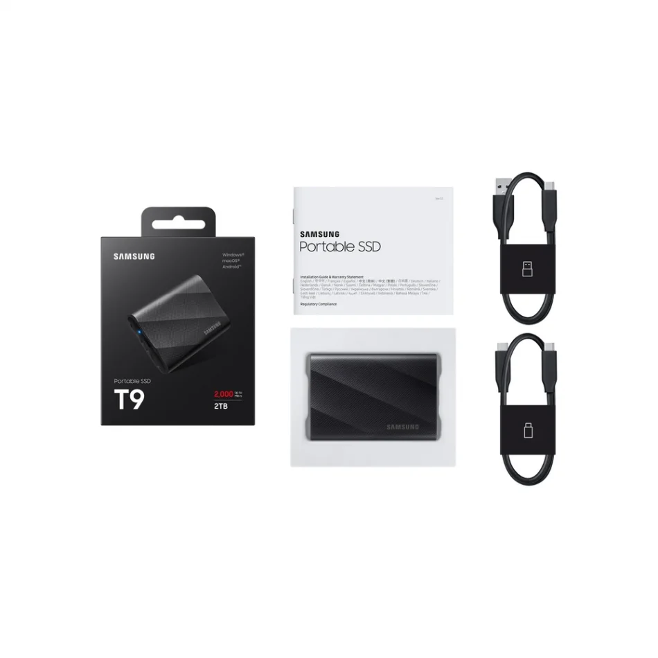 Samsung T9 2 TB Taşınabilir SSD - MU-PG2T0B/WW