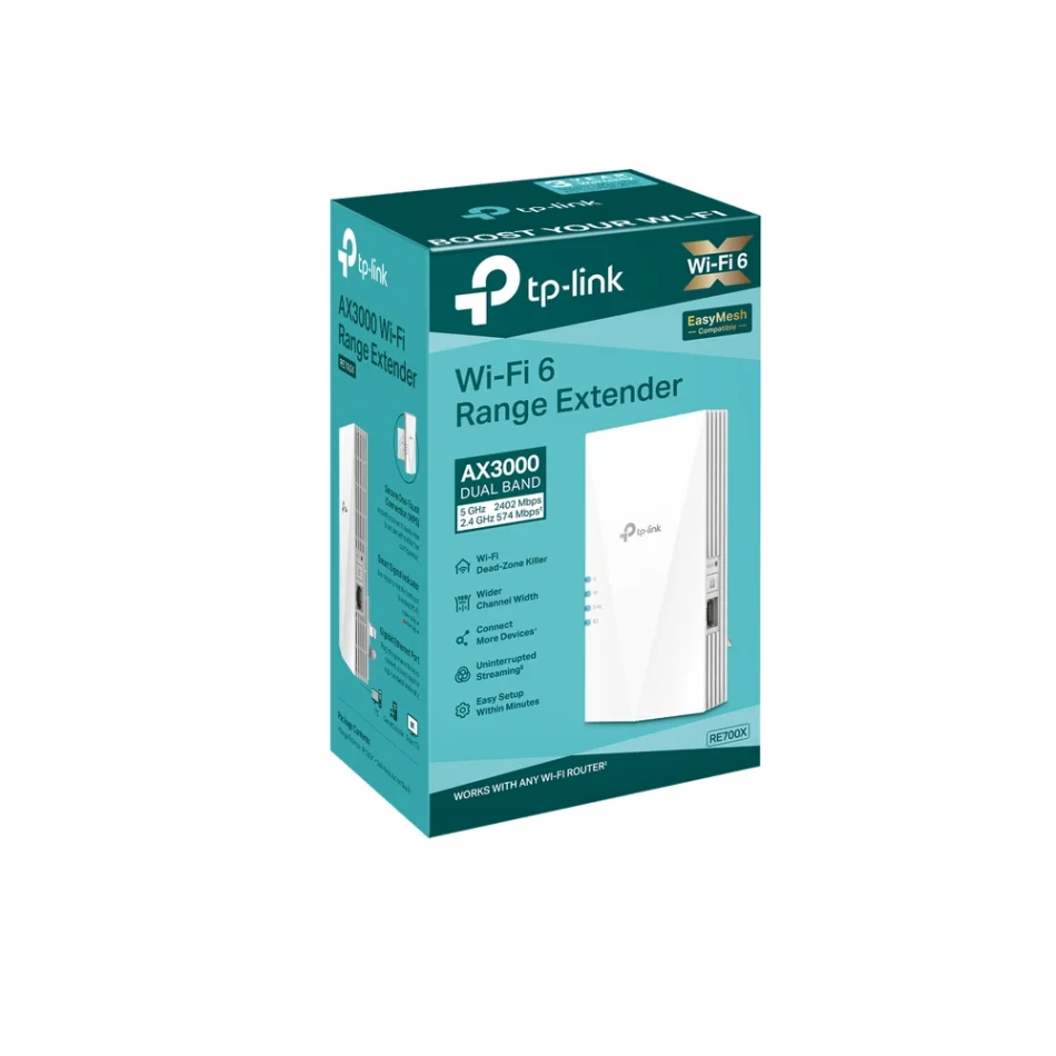 TP-Link RE700X AX3000 Mesh WiFi 6 Access Point / Menzil Genişletici