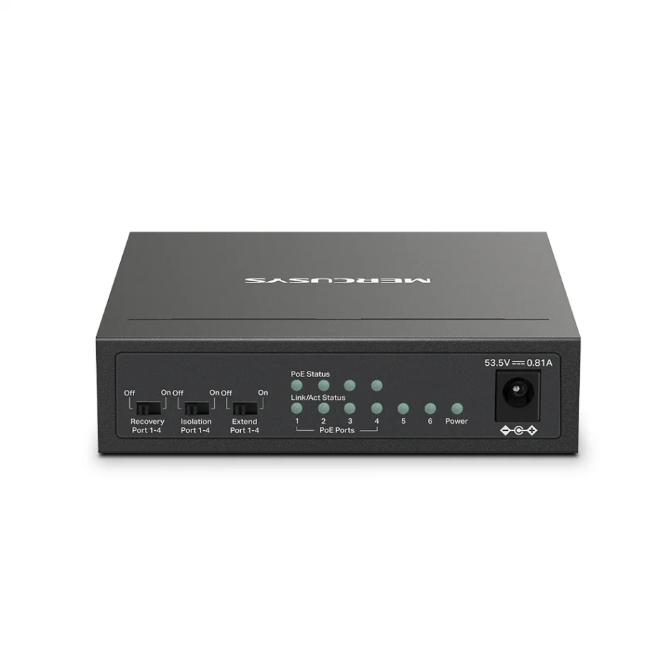 TP-Link Mercusys MS106LP 4-Port PoE+ 6-Port 10/100Mbps Masaüstü Switch