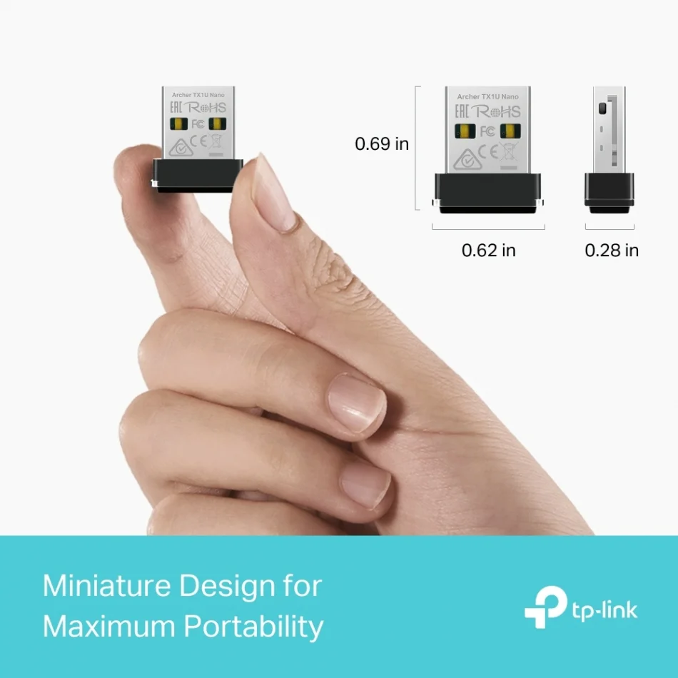 TP-Link Archer TX1U Nano AX300 Nano Wi-Fi 6 Wireless USB Adaptör