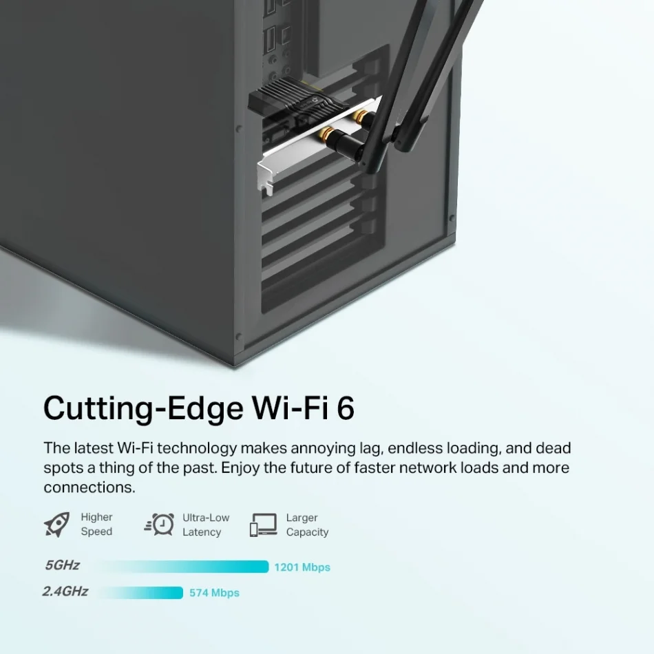 TP-Link Archer TX20E AX1800 Wi-Fi 6 Bluetooth 5.2 PCIe Adaptör