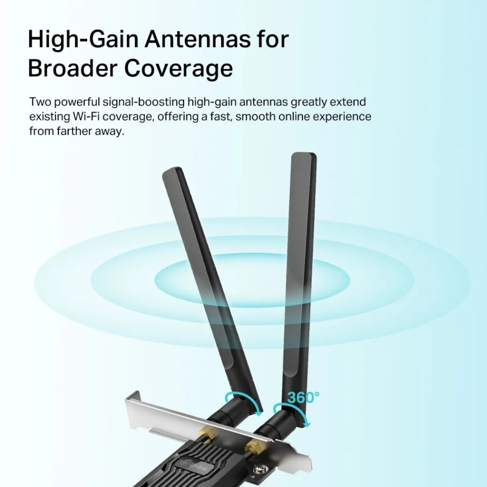 TP-Link Archer TX20E AX1800 Wi-Fi 6 Bluetooth 5.2 PCIe Adaptör