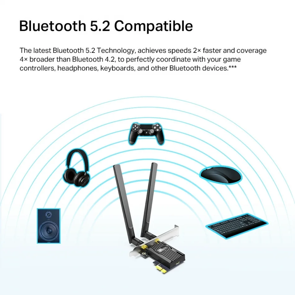 TP-Link Archer TX20E AX1800 Wi-Fi 6 Bluetooth 5.2 PCIe Adaptör