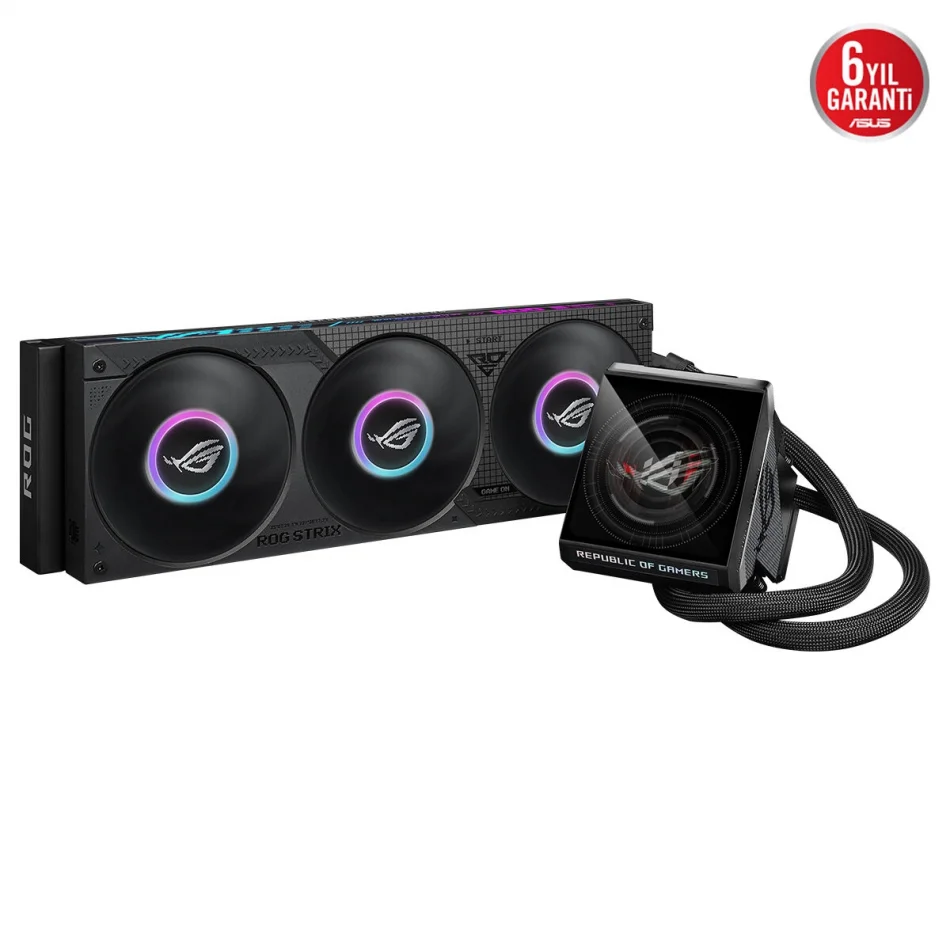 ASUS ROG Strix LC IV ARGB LCD 360 mm Intel LGA1851-1700 ve AMD AM5 Destekli İşlemci Sıvı Soğutucu