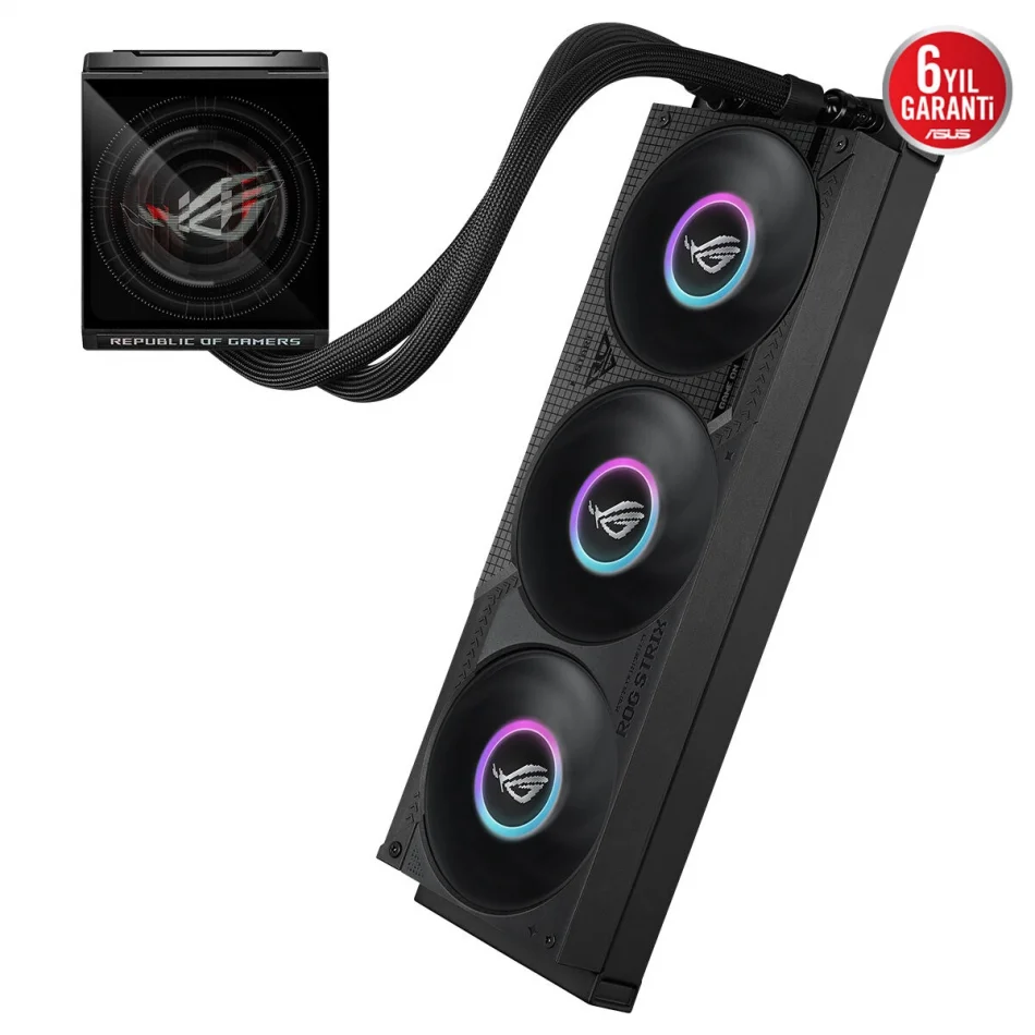 ASUS ROG Strix LC IV ARGB LCD 360 mm Intel LGA1851-1700 ve AMD AM5 Destekli İşlemci Sıvı Soğutucu