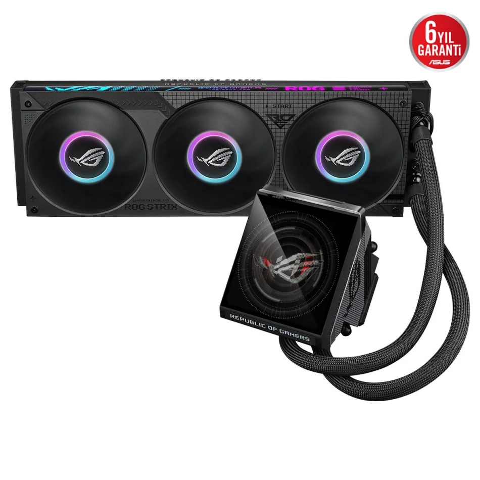 ASUS ROG Strix LC IV ARGB LCD 360 mm Intel LGA1851-1700 ve AMD AM5 Destekli İşlemci Sıvı Soğutucu