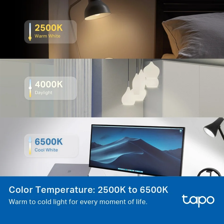 TP-Link Tapo L430P Çok Renkli Akıllı P45 Ampul