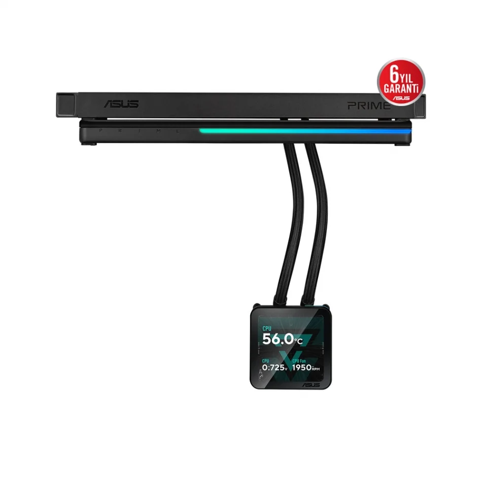 ASUS Prime SLC II 360 ARGB LCD Intel 1851-1700 ve AMD AM5-AM4 Destekli 360mm İşlemci Sıvı Soğutma Sistemi