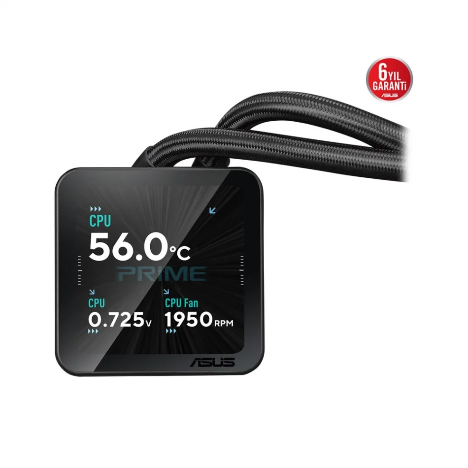 ASUS Prime SLC II 360 ARGB LCD Intel 1851-1700 ve AMD AM5-AM4 Destekli 360mm İşlemci Sıvı Soğutma Sistemi
