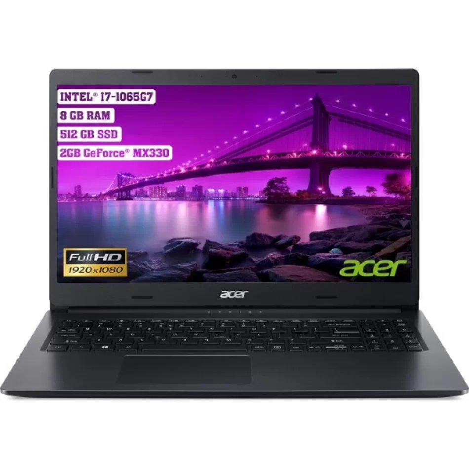 Acer Aspire 3 A315-57G Intel Core i7 1065G7 8GB 512GB SSD MX330 Freedos 15.6 FHD Taşınabilir Bilgisayar