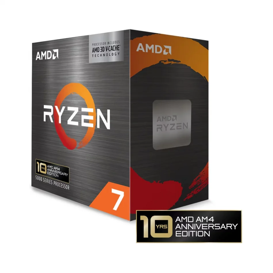 AMD Ryzen 7 5800X3D 10th Anniversary Edition 3.4-4.5GHz 8 Çekirdek 16 Thread 96MB Cache AM4 İşlemci