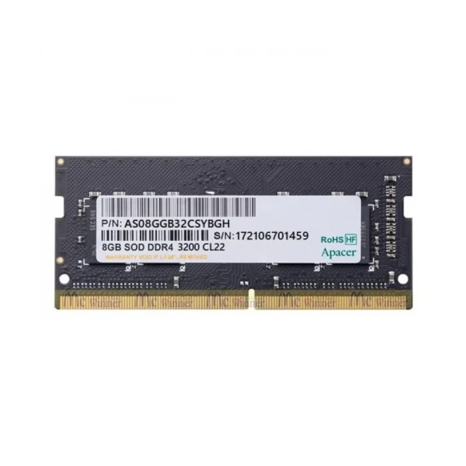 APACER DDR4 8GB 3200MHZ CL22 SODIMM NOTEBOOK RAM