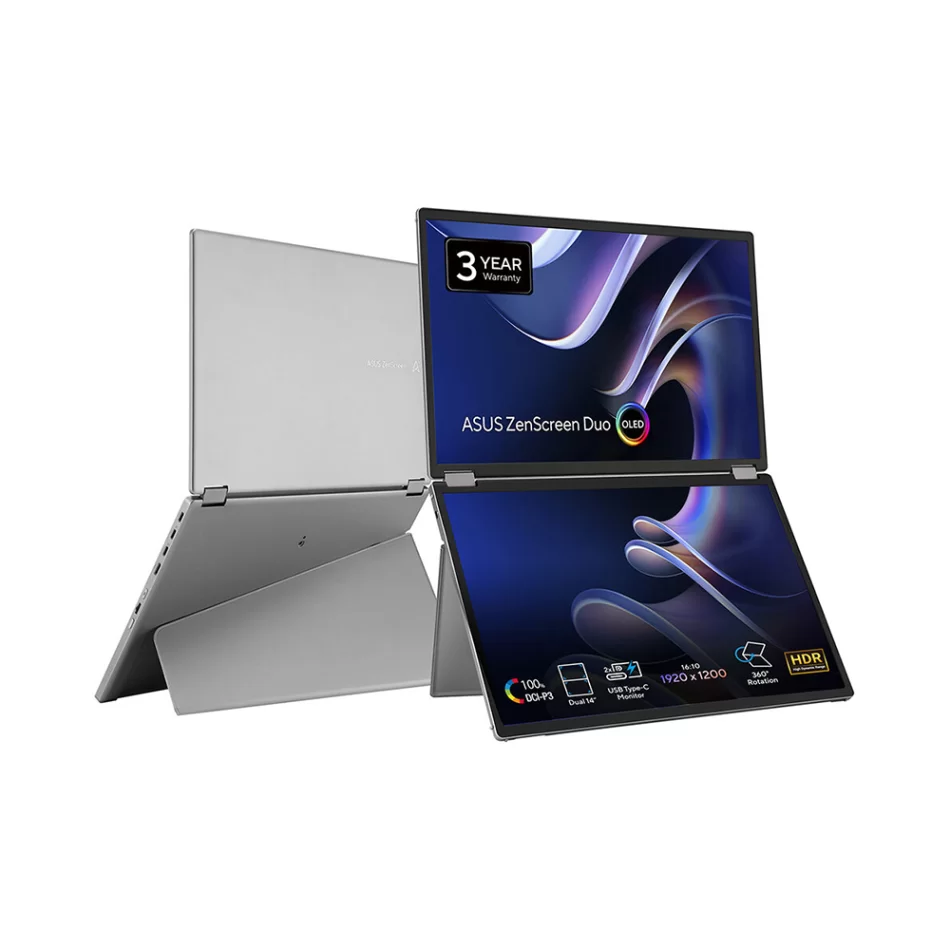 ASUS 14 ZenScreen Duo OLED MQ149CD HDR400 1920x1200 Full HD Katlanabilir Taşınabilir Monitör