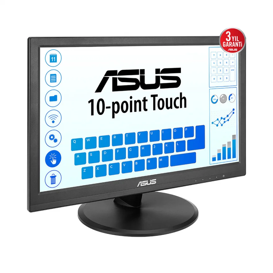 ASUS 15.6 VT169HE 60Hz 5ms Eye Care 1080p IPS LED Dokunmatik Monitör