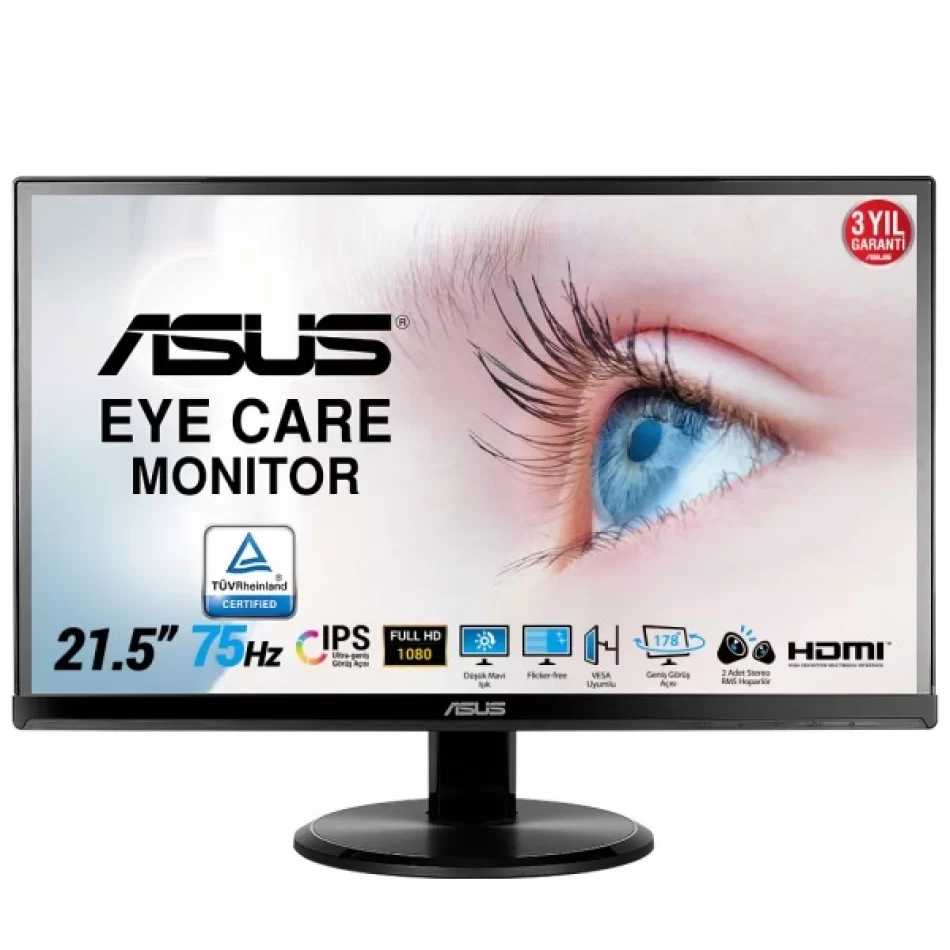 Asus 21.5 VA229HR 75Hz 5ms Eye Care 1080p IPS LED Monitör