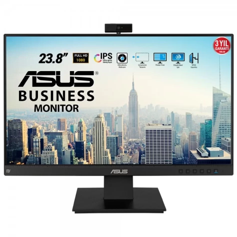 ASUS 23.8 BE24EQK Business 60Hz 5ms Full HD Webcamli Eye Care 1080p IPS LED Monitör