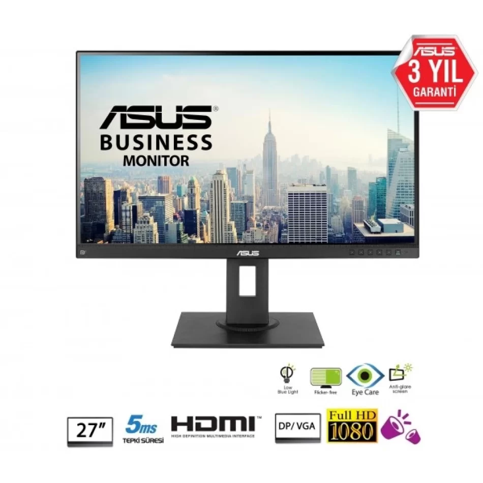 ASUS 27 BE27AQLB 2K 60Hz 5ms HDMI Mini DP 1440p 2K IPS LED Monitör