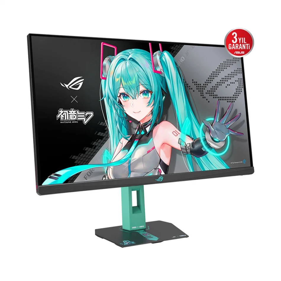 ASUS 27 ROG Strix XG27ACMEG-G Hatsune Miku Edition 260Hz 0.3ms FreeSync Premium G-Sync HDR 2K 1440p IPS LED Gaming Monitör