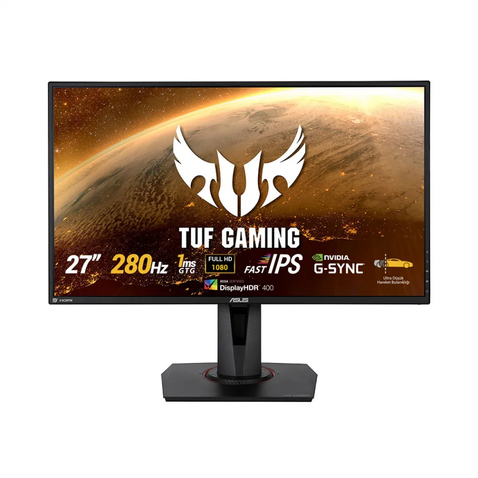 ASUS 27 VG279QM 280Hz 1ms 2xHDMI DP DisplayHDR ELMB SYNC IPS G-sync Gaming Monitör Outlet Pikselli Ürün Outlet Pikselli Ürün 2 Yıl garanti