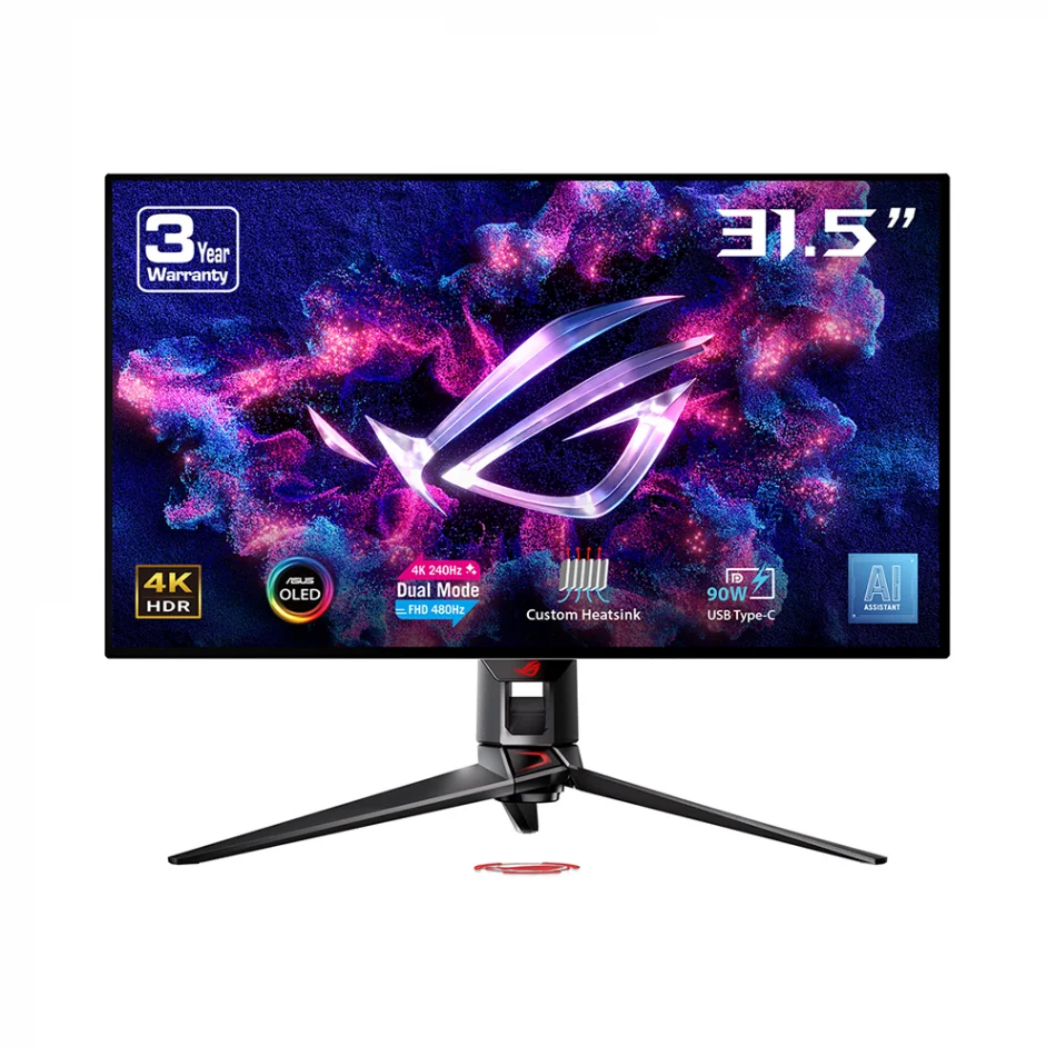 ASUS 32 ROG Swift OLED PG32UCDP 240Hz (480Hz 1080p) 0.03 ms FreeSync Premium G-Sync HDR 2160p 4K Dual Mode Gaming Monitör