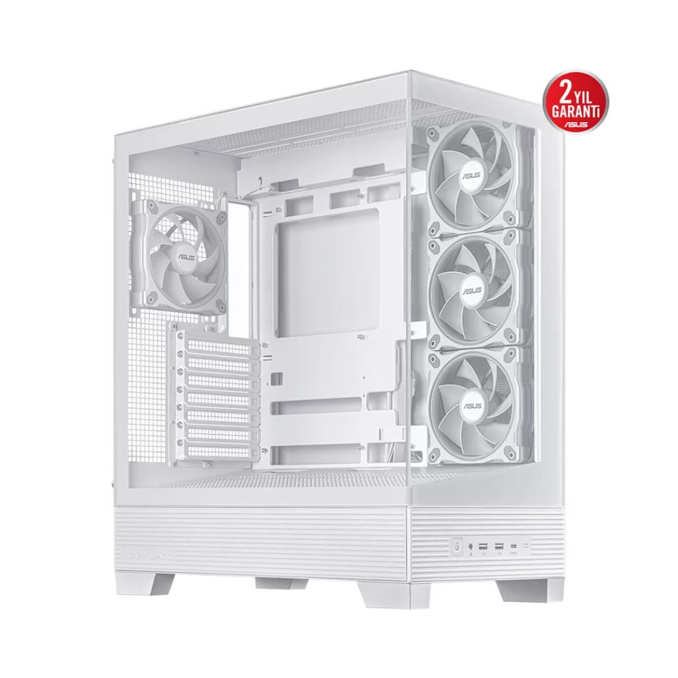 ASUS A31 PLUS ARGB Temperli Cam 4x ARGB Fanlı Mid Tower Beyaz ATX Gaming Kasa