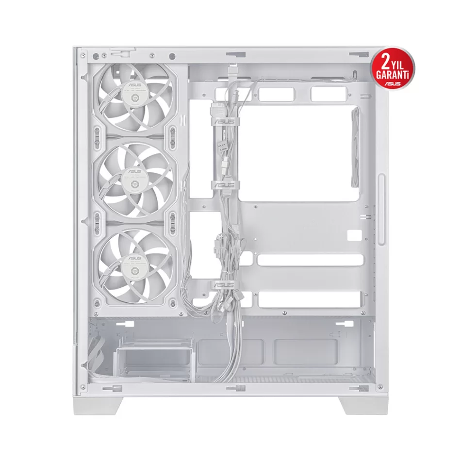 ASUS A31 PLUS ARGB Temperli Cam 4x ARGB Fanlı Mid Tower Beyaz ATX Gaming Kasa