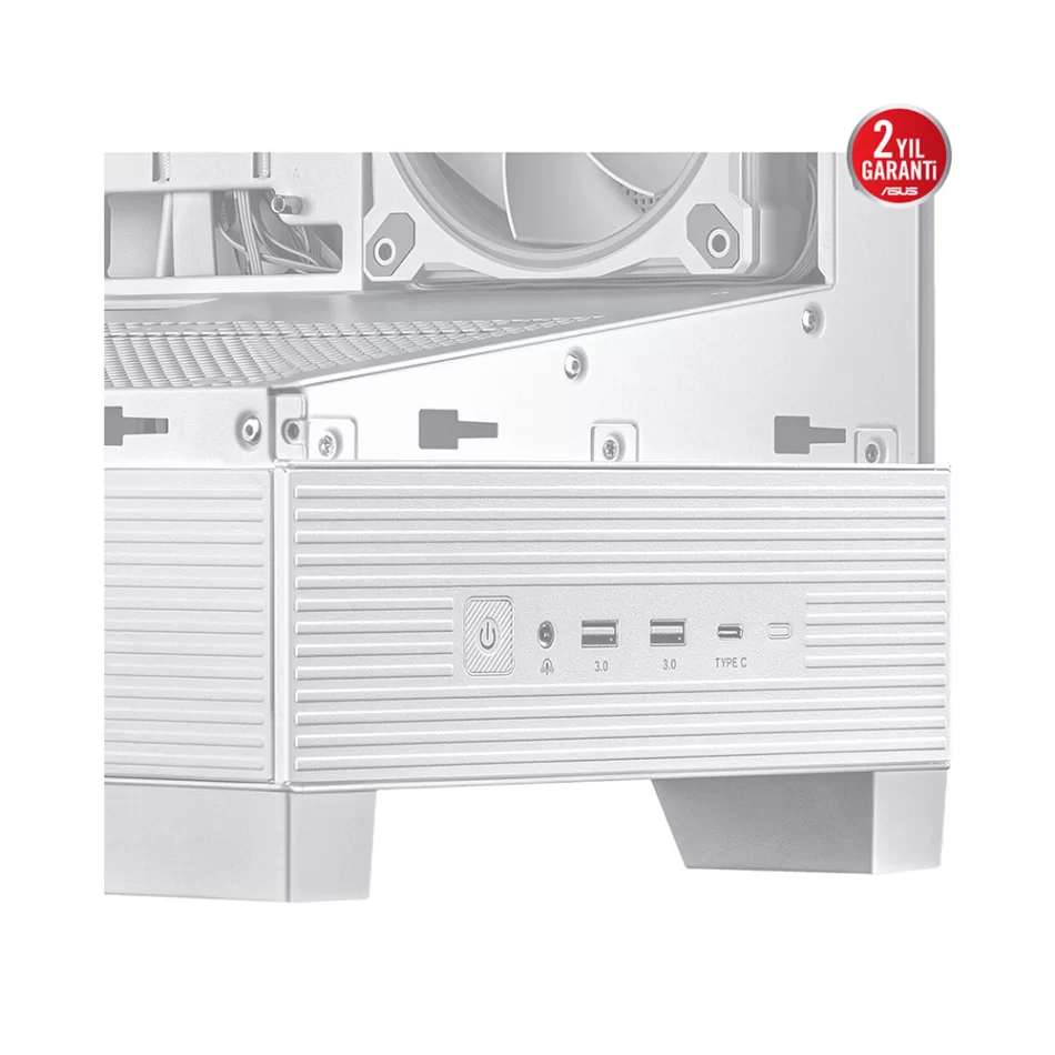 ASUS A31 PLUS ARGB Temperli Cam 4x ARGB Fanlı Mid Tower Beyaz ATX Gaming Kasa