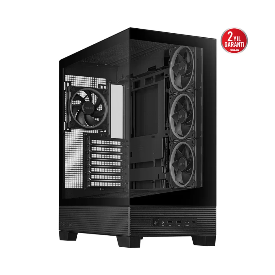 ASUS A31 PLUS ARGB Temperli Cam 4x ARGB Fanlı Mid Tower Siyah ATX Gaming Kasa