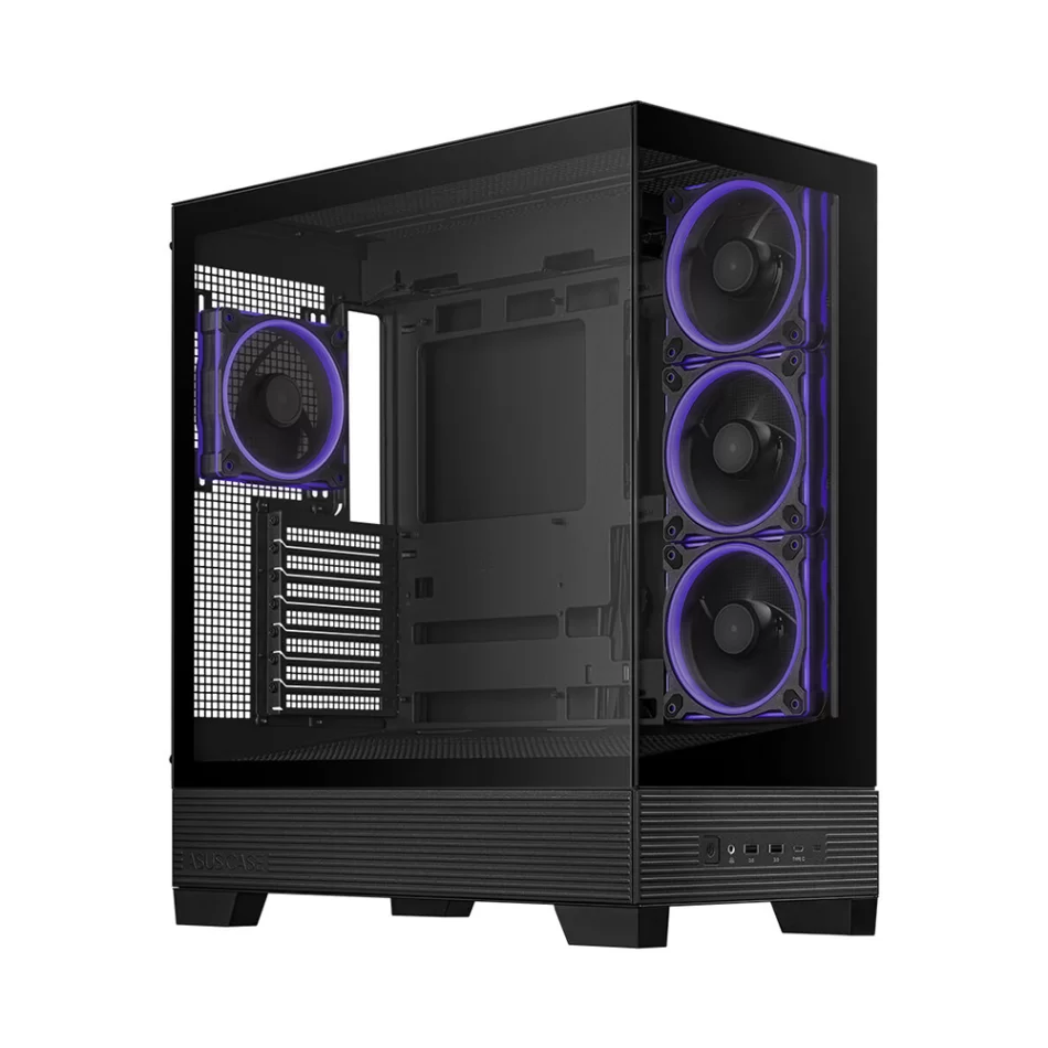ASUS A31 PLUS ARGB Temperli Cam 4x ARGB Fanlı Mid Tower Siyah ATX Gaming Kasa