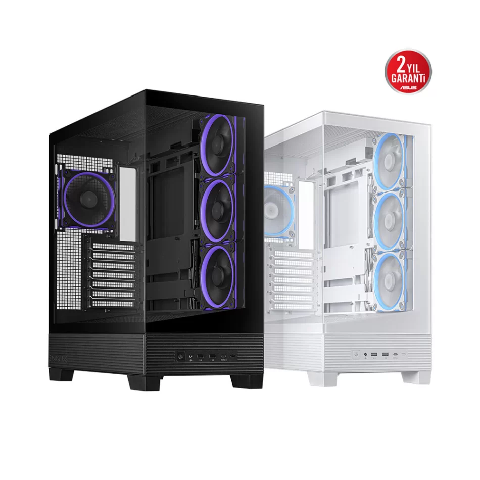 ASUS A31 PLUS ARGB Temperli Cam 4x ARGB Fanlı Mid Tower Siyah ATX Gaming Kasa