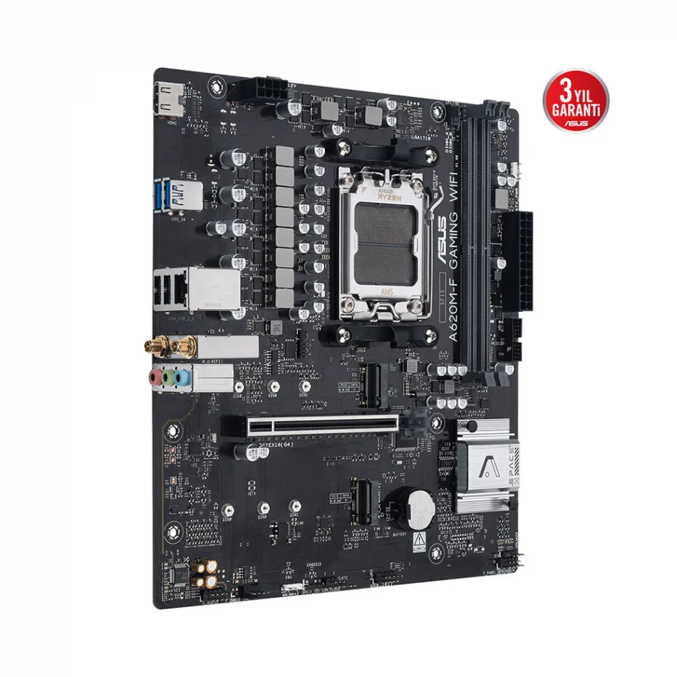 ASUS A620M-F GAMING WIFI 8000MHz(OC) DDR5 AMD Soket AM5 ATX Anakart