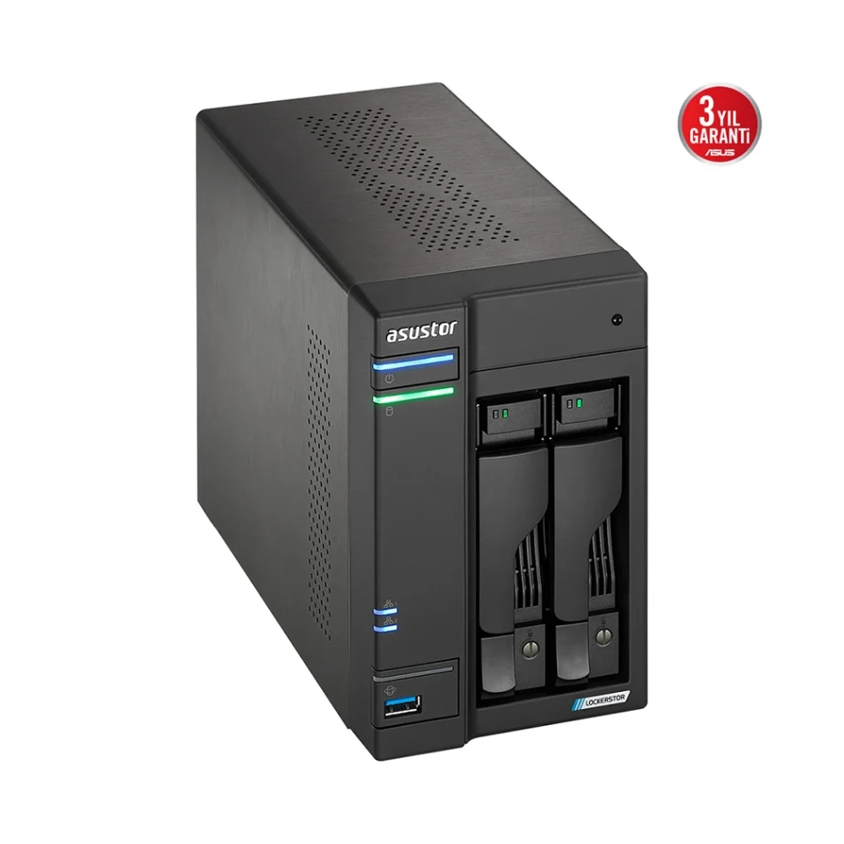 ASUS Lockerstor 2 Gen2 AS6702T Intel N5105 2 Yuvalı 4GB DDR4(16GB Ram Desteği) M.2 x4 2.5GbE x2 USB 3.2 x3 NAS Ünitesi