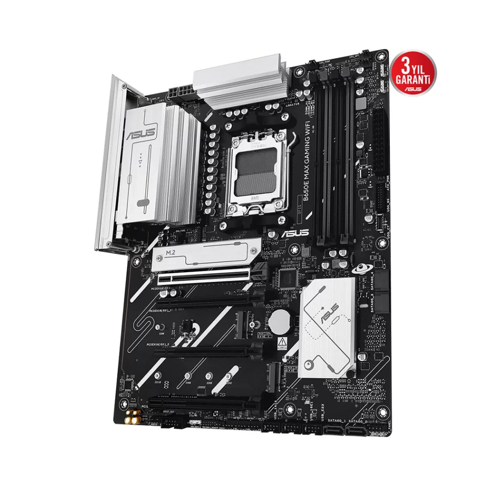 ASUS B650-E MAX GAMING WIFI 8000MHz(OC) DDR5 AMD Soket AM5 ATX Anakart