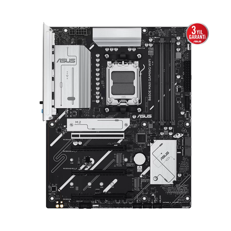 ASUS B650-E MAX GAMING WIFI 8000MHz(OC) DDR5 AMD Soket AM5 ATX Anakart