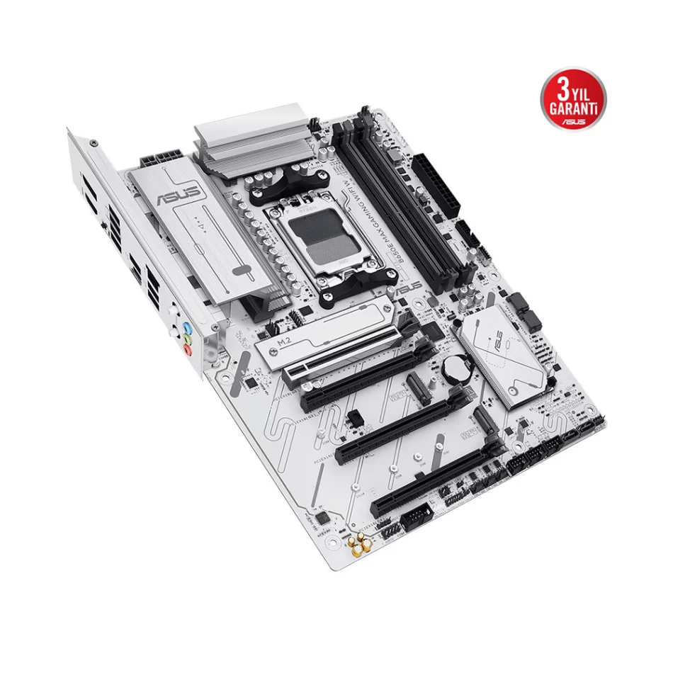 ASUS B650-E MAX GAMING WIFI White 8000MHz(OC) DDR5 AMD Soket AM5 ATX Beyaz Anakart