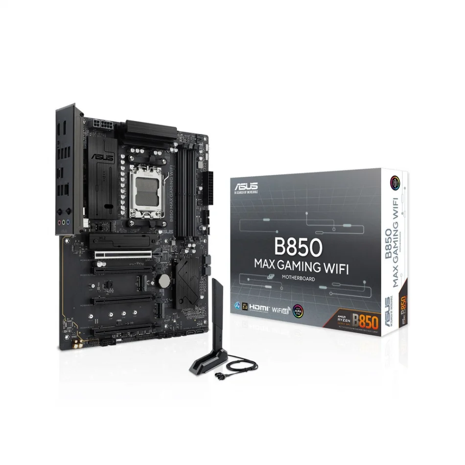 ASUS B850 MAX GAMING WIFI 8000MHz(OC) DDR5 AMD Soket AM5 ATX Anakart