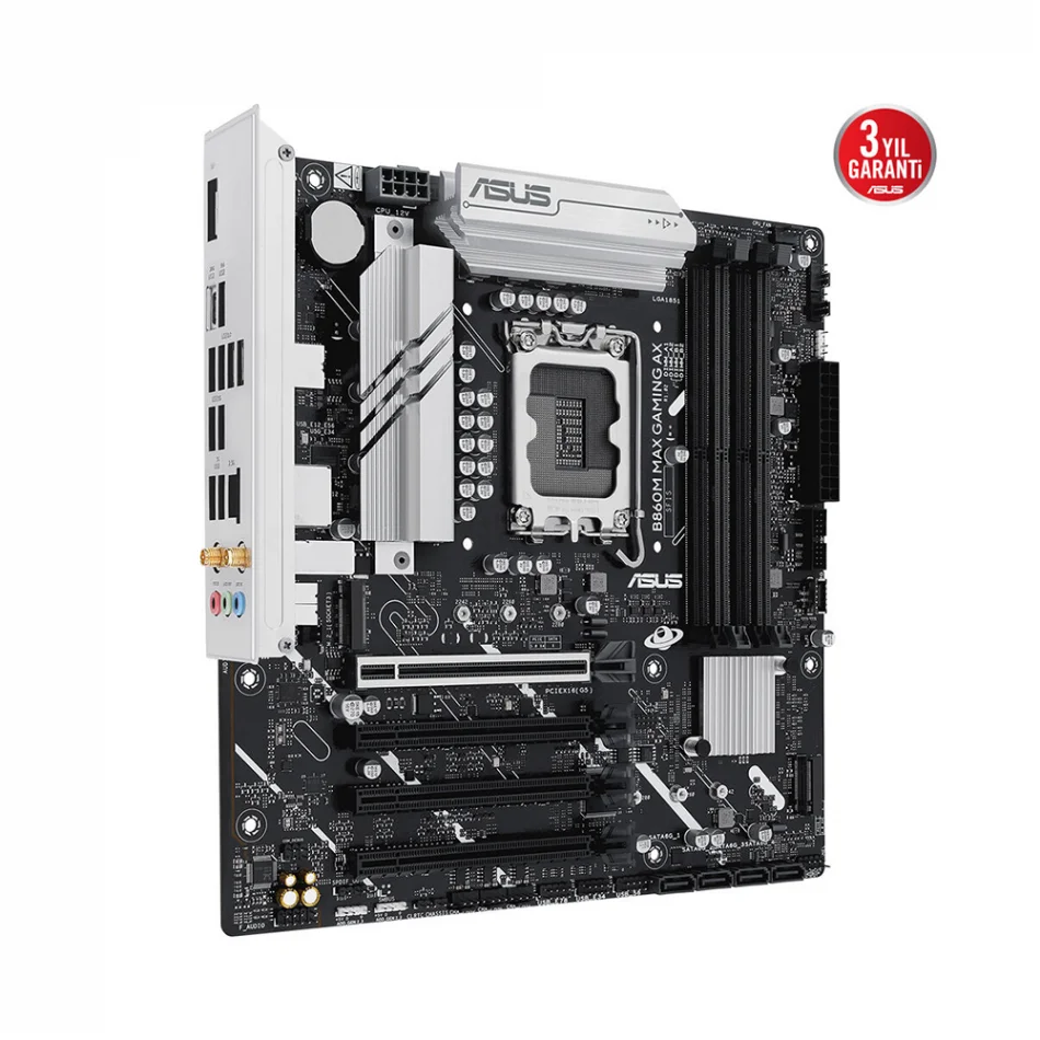 ASUS B860M MAX Gaming AX 8666MHz(OC) DDR5 Intel Soket 1851 mATX Anakart