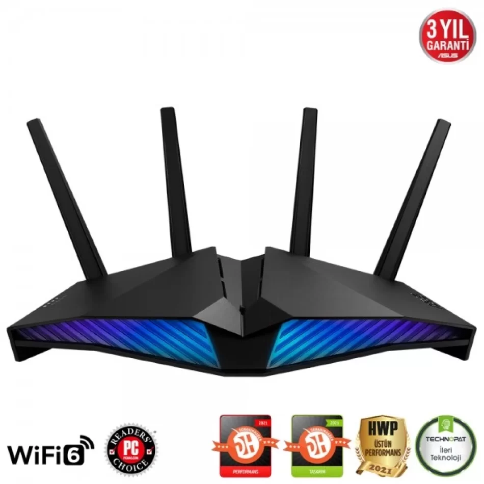 ASUS DSL-AX82U WIFI6 DualBand-Gaming-Ai Mesh-AiProtection-Torrent-Bulut-PS5 Uyumlu-DLNA-4G-VPN-ADSL-VDSL-FiBER-Modem Router