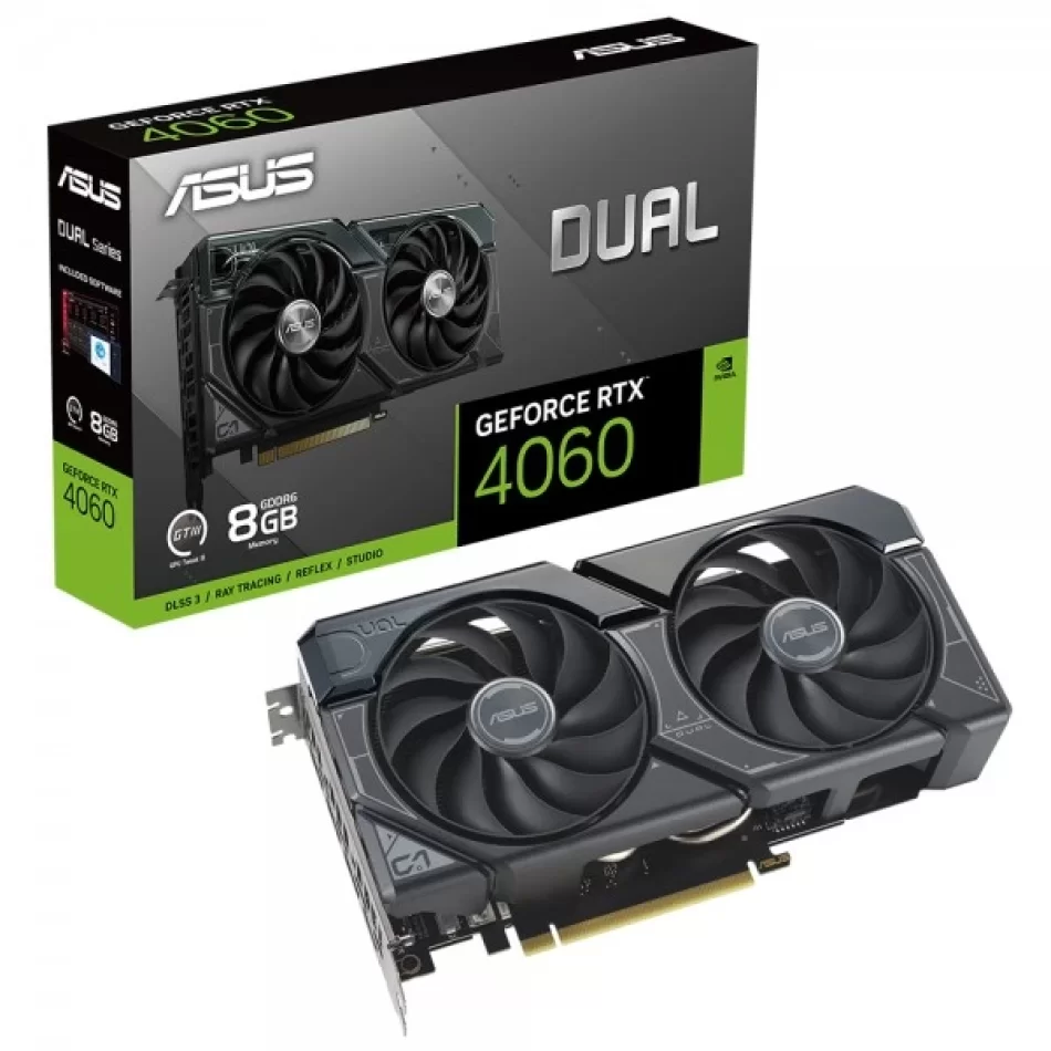 ASUS Dual GeForce RTX 4060 8 GB GDDR6 128Bit DX12 NVIDIA DLSS 3 Ekran Kartı