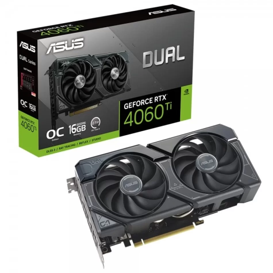 ASUS Dual GeForce RTX 4060 Ti OC 16 GB GDDR6 128Bit DX12 NVIDIA DLSS 3 Ekran Kartı